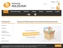 Tablet Screenshot of holzschuh-verlag.de